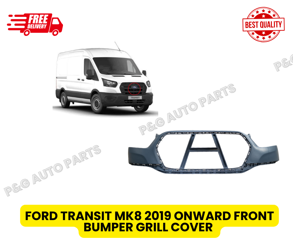 FORD TRANSIT 2019 ON MK8 FRONT BUMPER UPPER PRIMED READY TOP PAINT GRILLE HOLDER