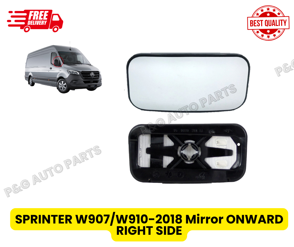 Mercedes Sprinter Mirror Glass Lower Heated Right 2018 191039312 w907 w910